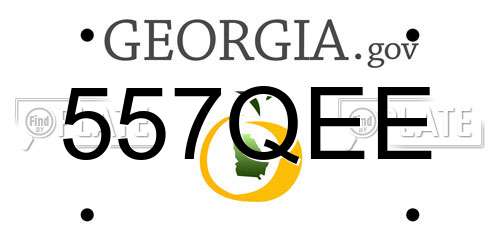 557QEE Georgia License Plate