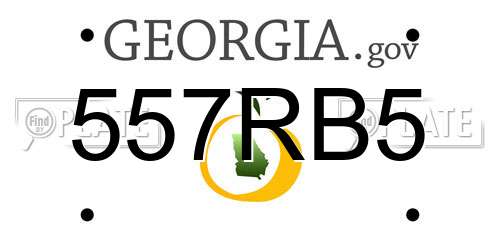 557RB5 Georgia License Plate