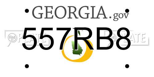 557RB8 Georgia License Plate