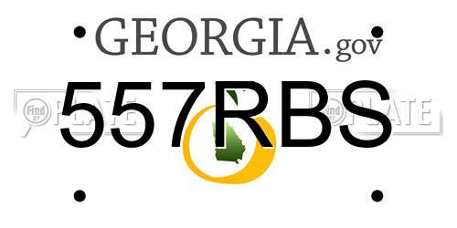 557RBS Georgia License Plate