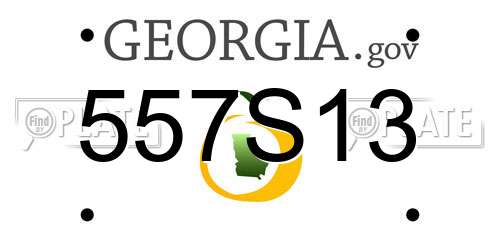 557S13 Georgia License Plate