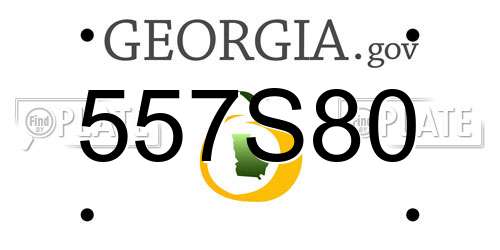 557S80 Georgia License Plate