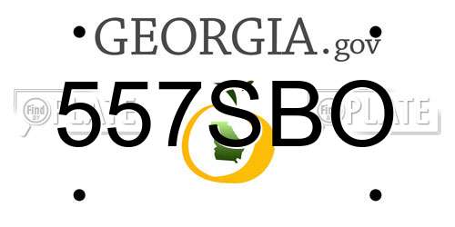 557SBO Georgia License Plate