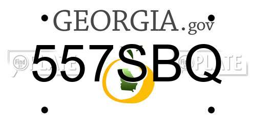 557SBQ Georgia License Plate