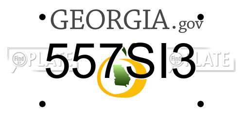 557SI3 Georgia License Plate