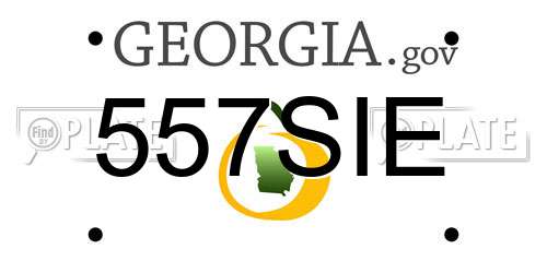 557SIE Georgia License Plate
