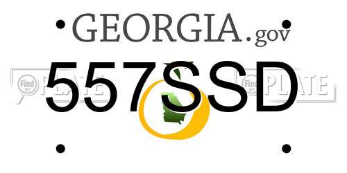 557SSD Georgia License Plate
