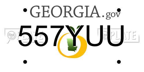 557YUU Georgia License Plate