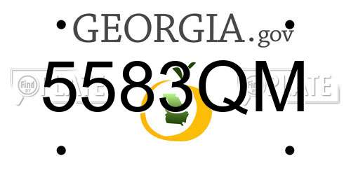 5583QM Georgia License Plate