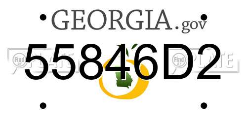 55846D2 Georgia License Plate