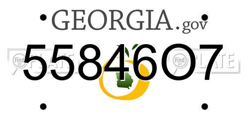 55846O7 Georgia License Plate
