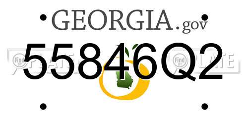 55846Q2 Georgia License Plate