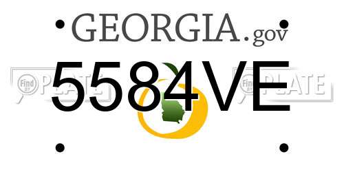 5584VE Georgia License Plate