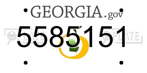 5585151 Georgia License Plate