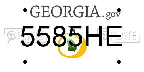 5585HE Georgia License Plate