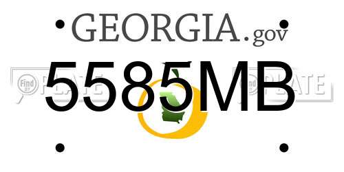5585MB Georgia License Plate