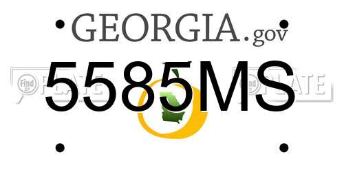 5585MS Georgia License Plate