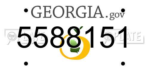5588151 Georgia License Plate