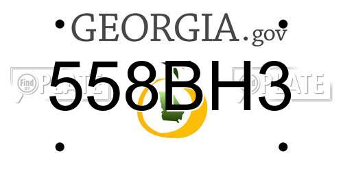 558BH3 Georgia License Plate