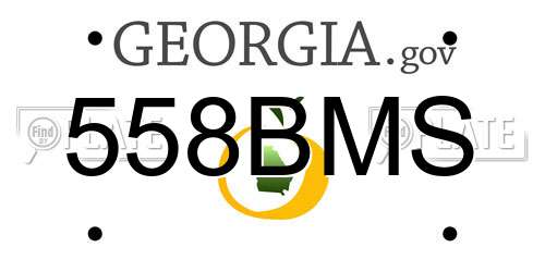 558BMS Georgia License Plate
