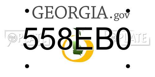 558EB0 Georgia License Plate