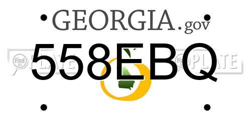 558EBQ Georgia License Plate