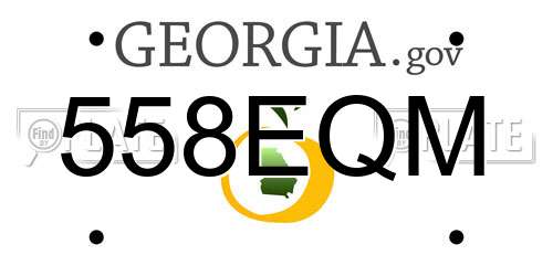 558EQM Georgia License Plate