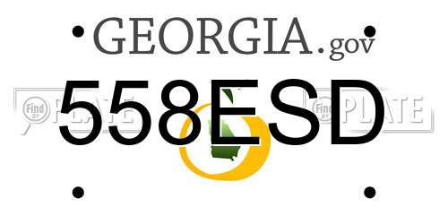 558ESD Georgia License Plate