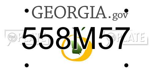 558M57 Georgia License Plate