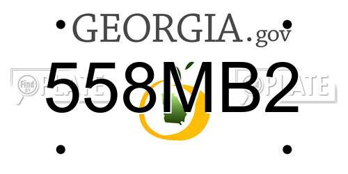558MB2 Georgia License Plate