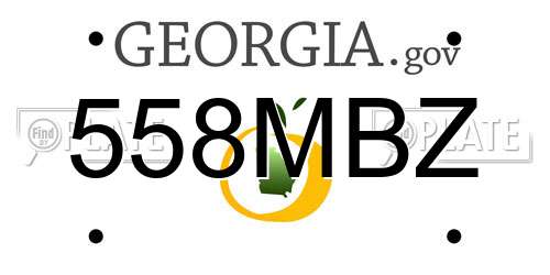 558MBZ Georgia License Plate