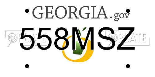 558MSZ Georgia License Plate