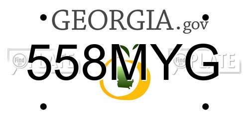 558MYG Georgia License Plate
