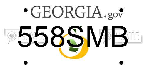 558SMB Georgia License Plate