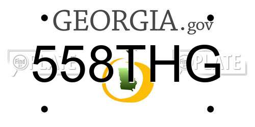 558THG Georgia License Plate