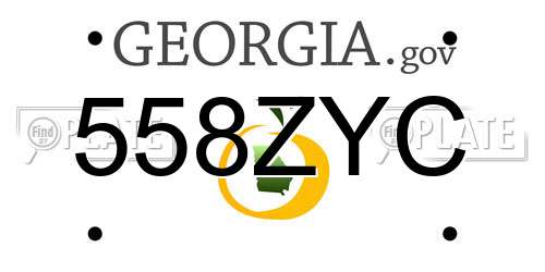 558ZYC Georgia License Plate
