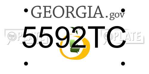 5592TC Georgia License Plate