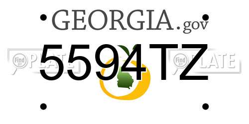 5594TZ Georgia License Plate