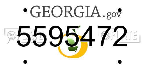 5595472 Georgia License Plate