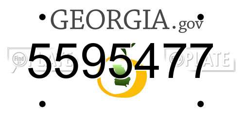 5595477 Georgia License Plate