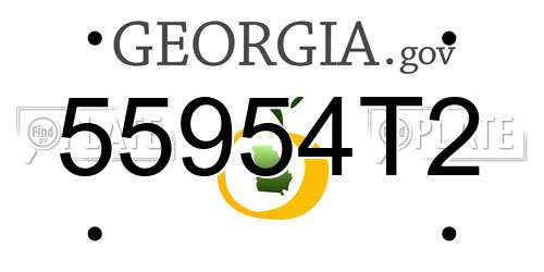 55954T2 Georgia License Plate