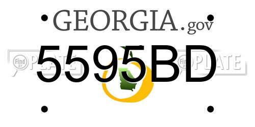 5595BD Georgia License Plate
