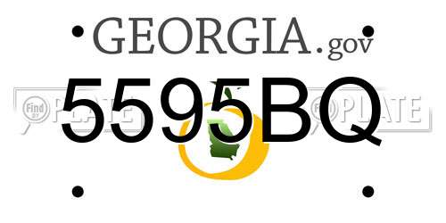 5595BQ Georgia License Plate