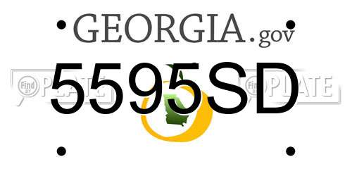 5595SD Georgia License Plate