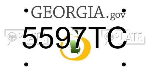 5597TC Georgia License Plate