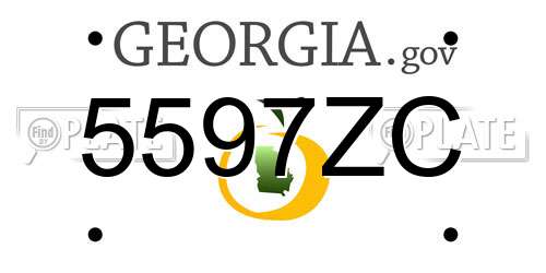 5597ZC Georgia License Plate