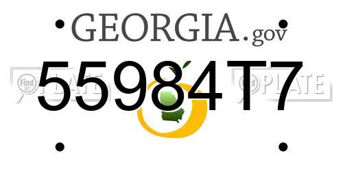 55984T7 Georgia License Plate