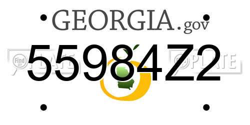 55984Z2 Georgia License Plate