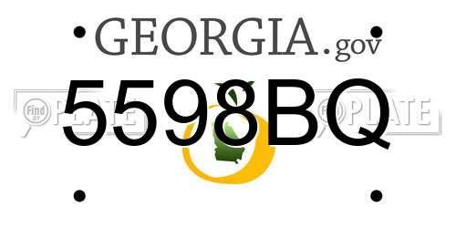 5598BQ Georgia License Plate