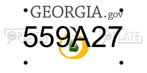 559A27 Georgia License Plate